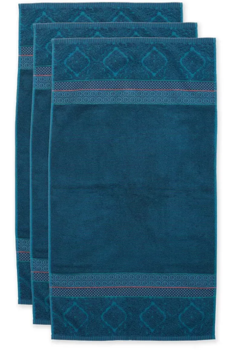 Badetuch Set/3 Soft Zellige Dunkel 55X100 Cm