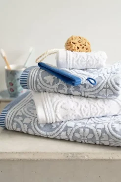 Badetuch Set/3 Tile De Pip Blau 55X100 Cm