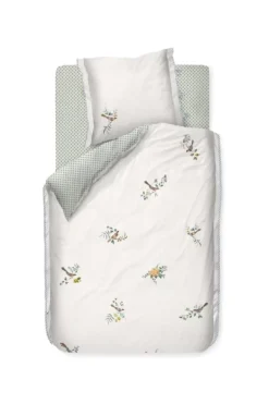 Bettbezug Little Birds Weiss