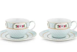 Blushing Birds Set/2 Cappuccino Tassen & Untertassen