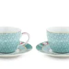 Blushing Birds Set/2 Espresso Tassen & Untertassen