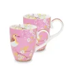 Early Bird Set/2 Tassen Gross Chinese Rose Rosa
