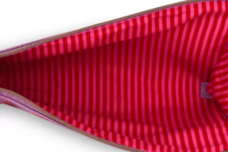 Flaches Necessaire Reisverschluss Kawai Flower Fuchsia