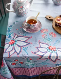 Flower Festival Cappuccino Tasse & Undertasse Hellblau