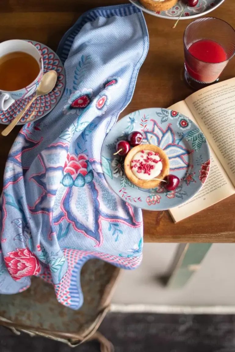 Flower Festival Cappuccino Tasse & Undertasse Hellblau