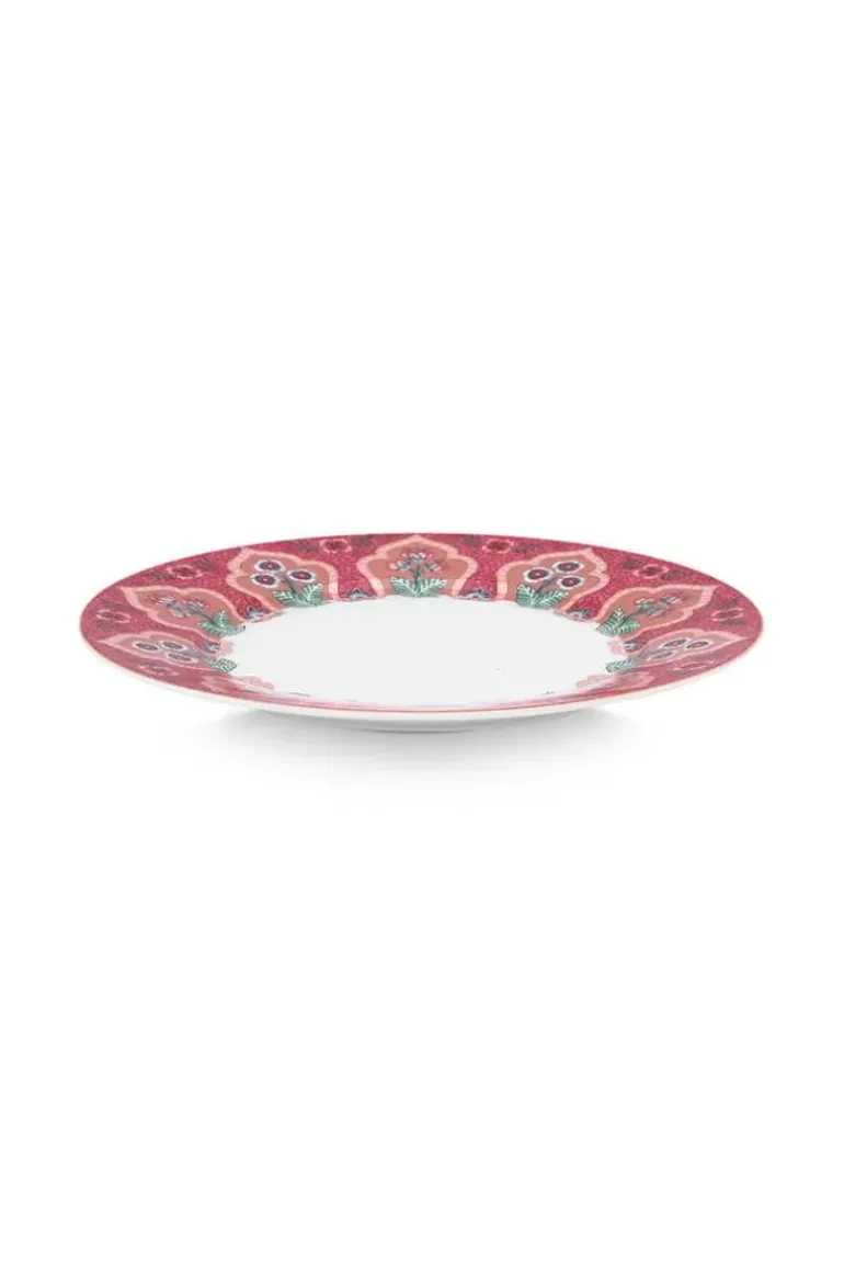 Flower Festival Set/4 Frühstücksteller Dunkel 21Cm