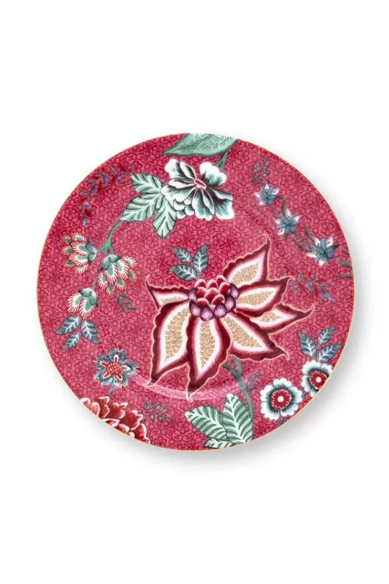 Flower Festival Set/4 Gebäckteller Dunkel 17Cm