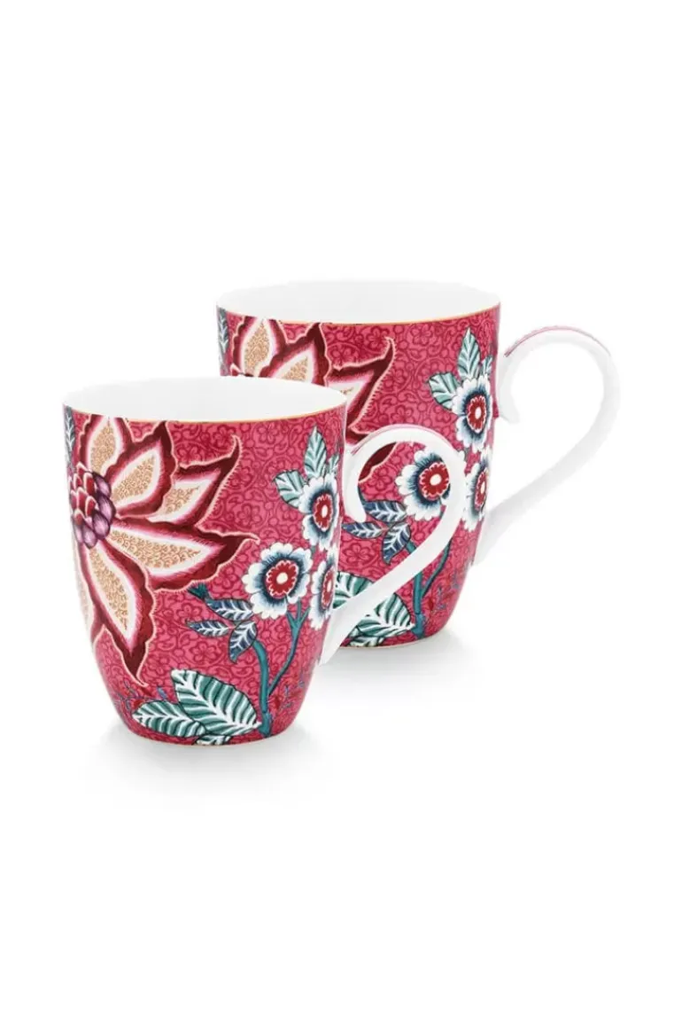 Flower Festival Set/2 Tassen Gross Dunkel