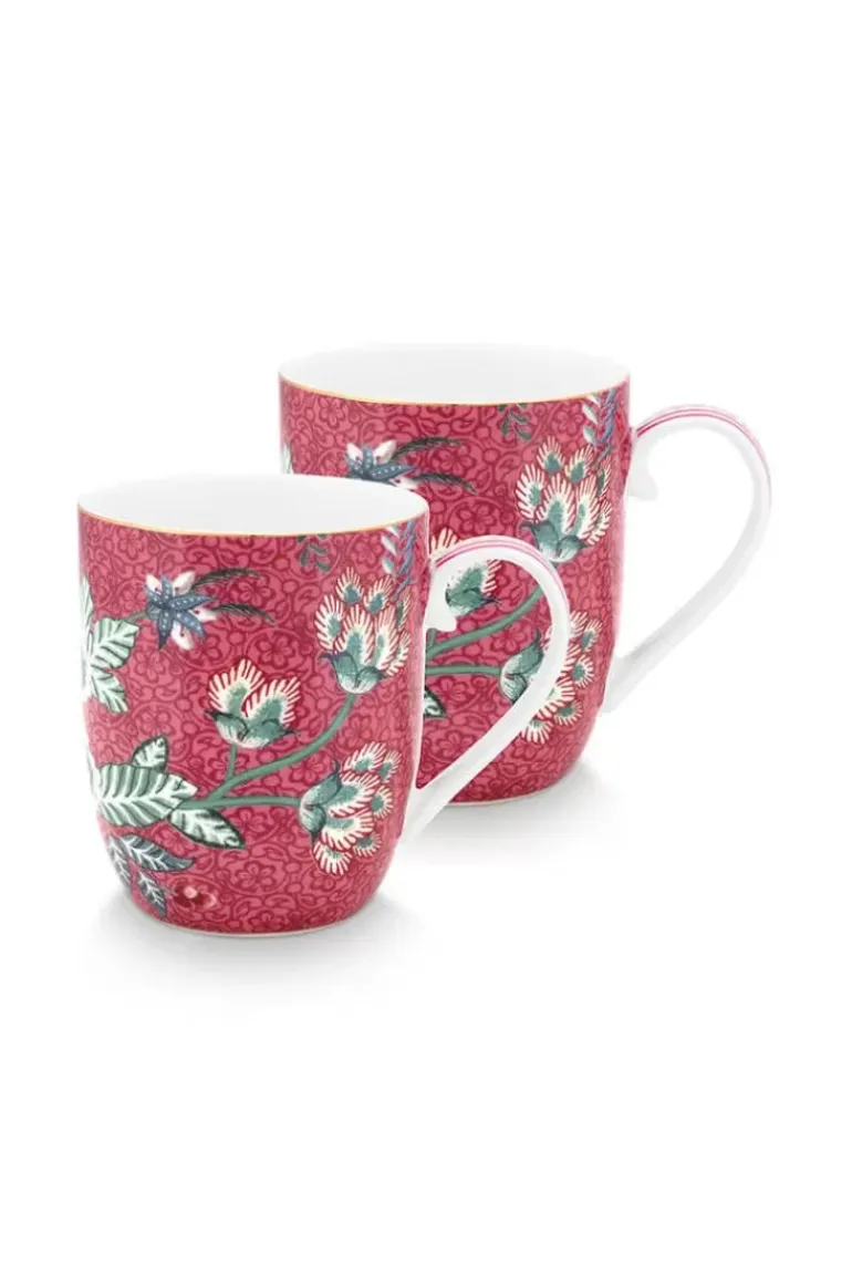 Flower Festival Set/2 Tassen Klein Dunkel