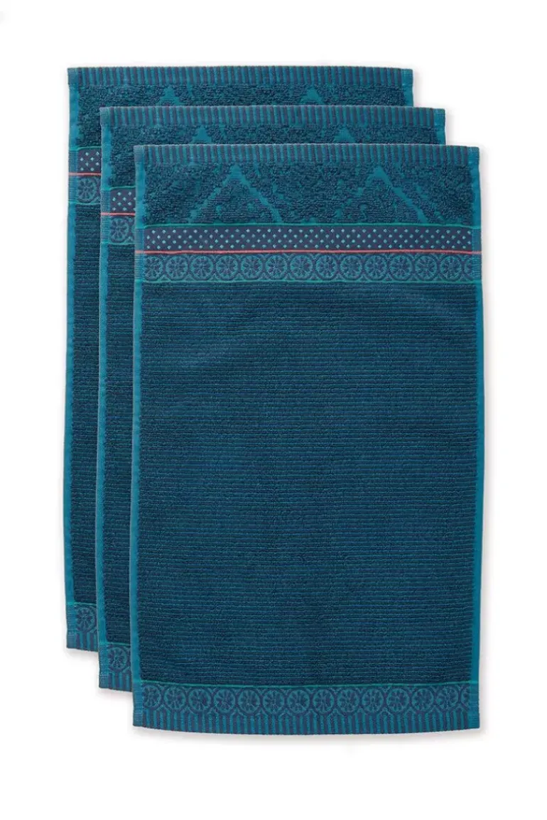 Gastehandtuch Set/3 Soft Zellige Dunkel 30X50 Cm