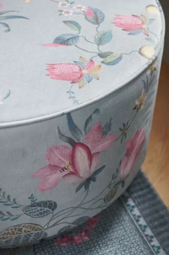 Hocker Large Fleur Grandeur Grun