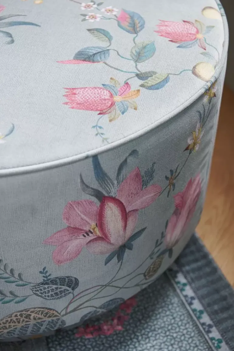 Hocker Large Fleur Grandeur Grun