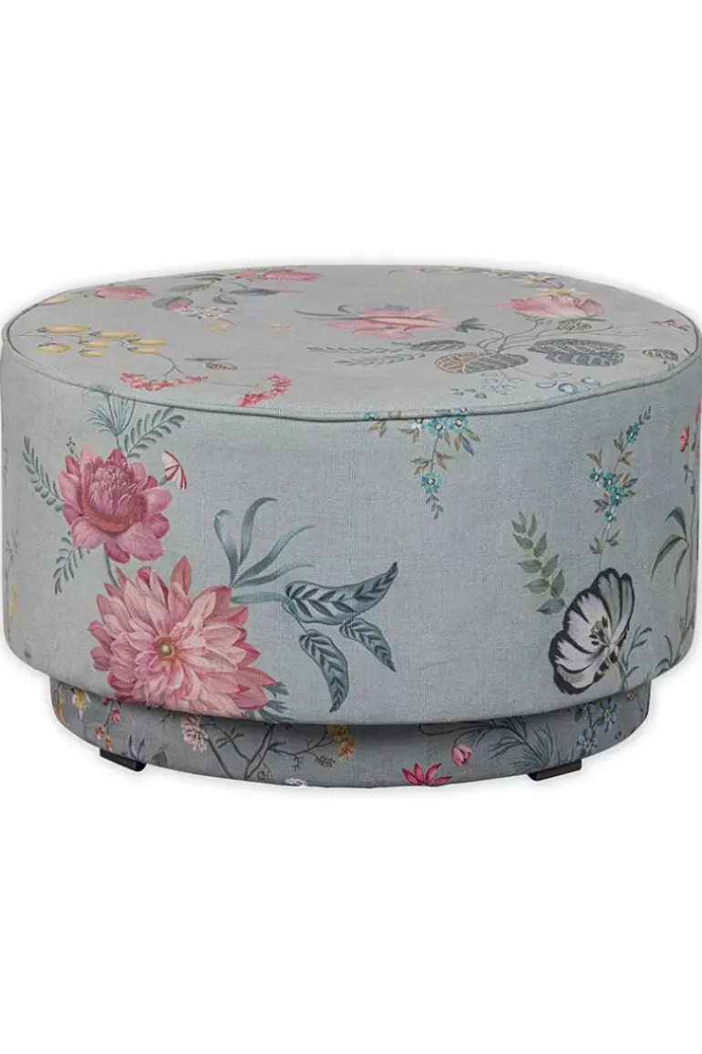 Hocker Large Fleur Grandeur Grun