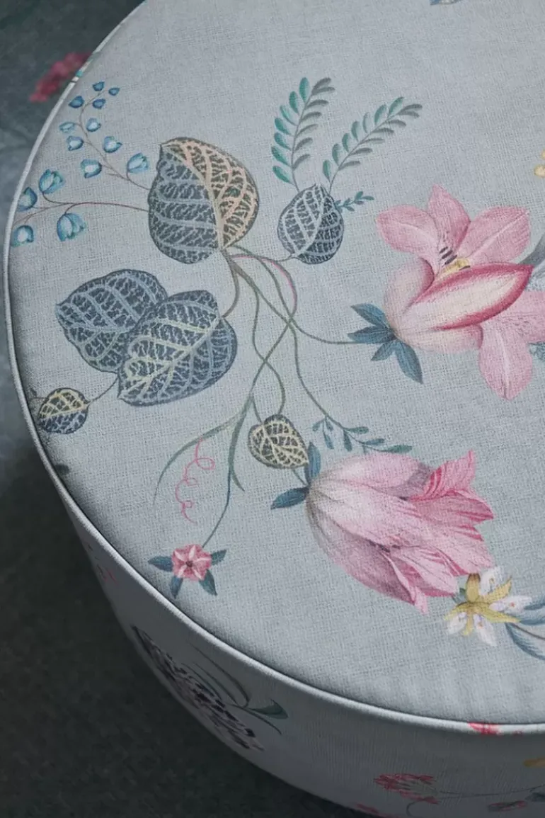 Hocker Large Fleur Grandeur Grun