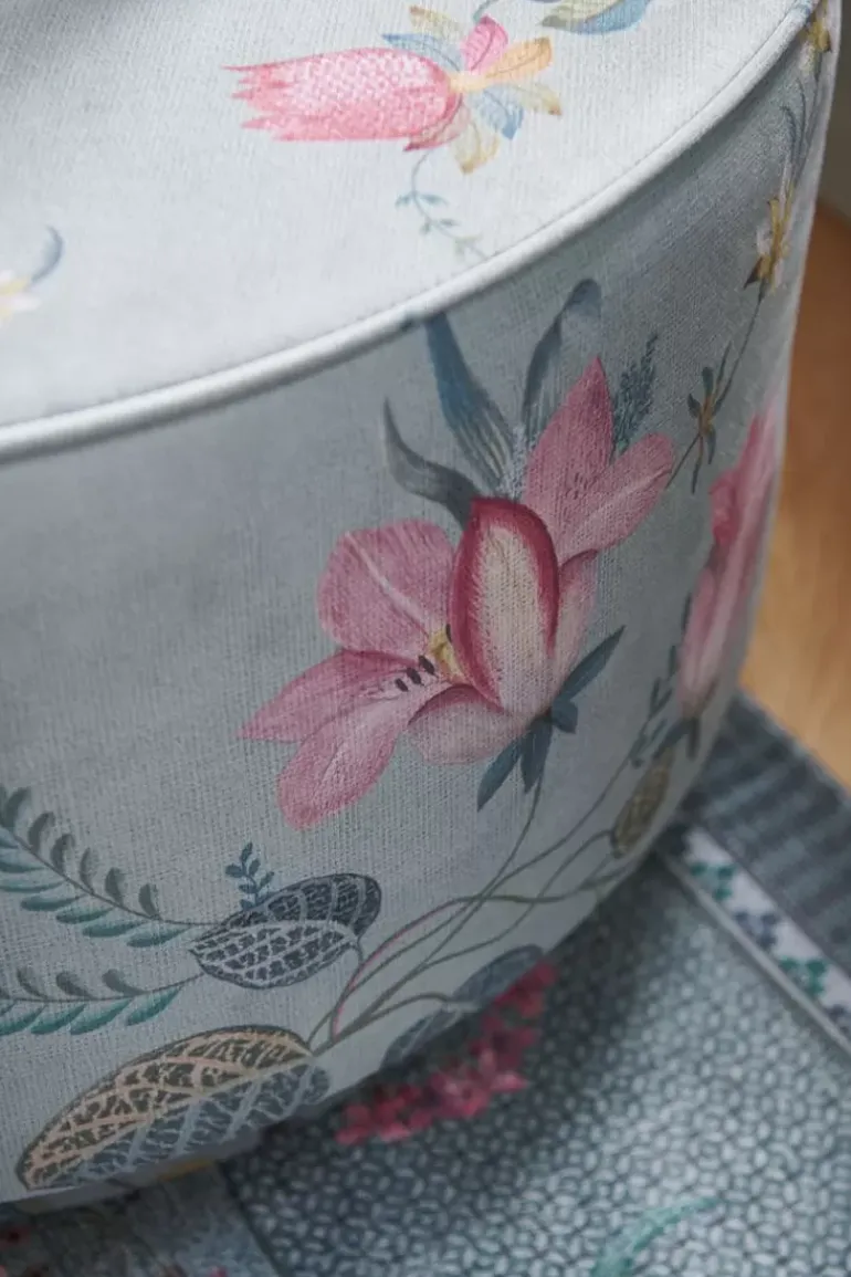 Hocker Large Fleur Grandeur Grun