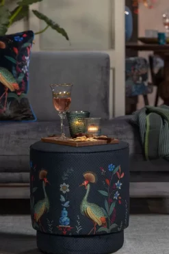 Hocker Medium Flirting Birds Blau