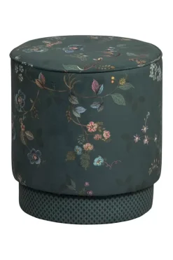 Hocker Medium Kawai Flower Grun