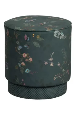 Hocker Medium Kawai Flower Grun