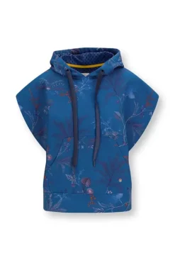 Hoodie Kurze Armel Isola Blau