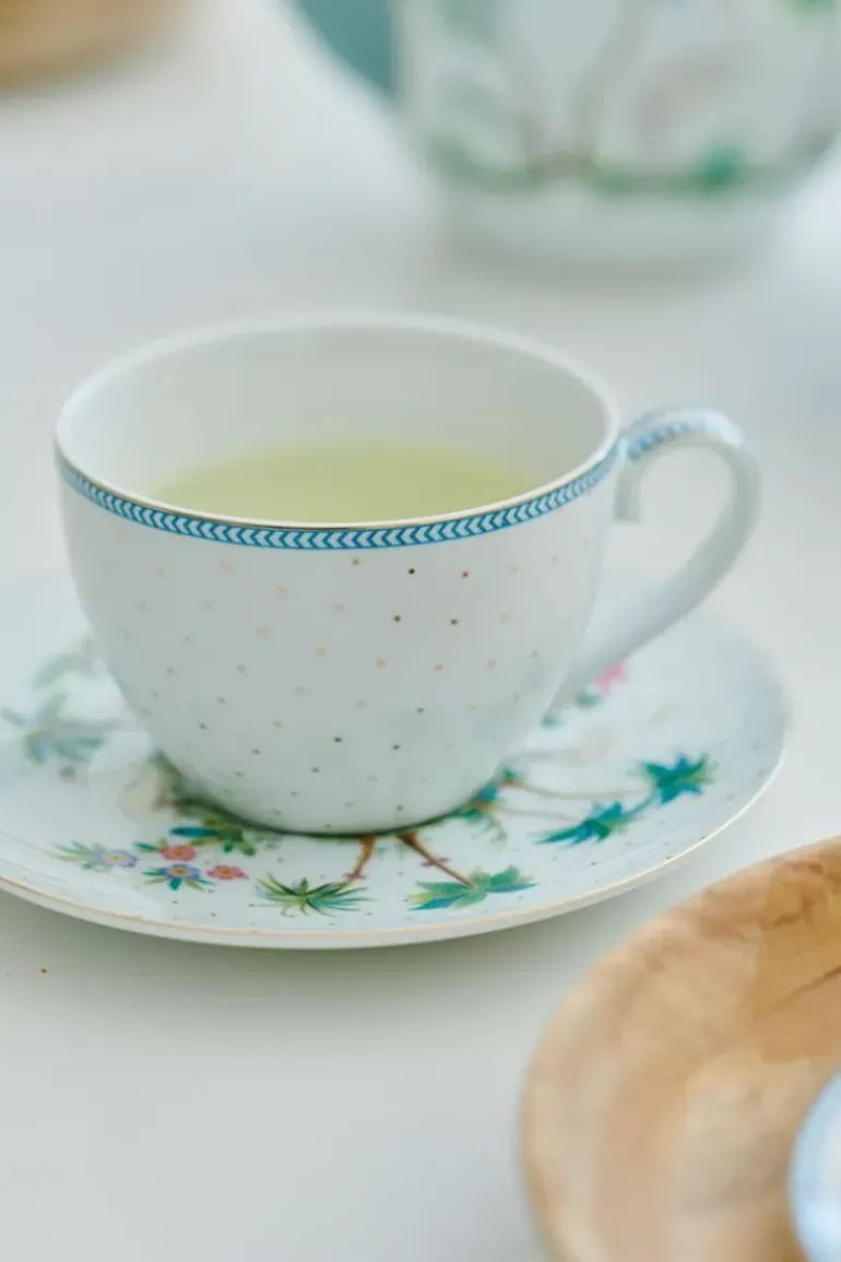 Jolie Cappuccino Tasse & Untertasse Dots Gold