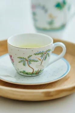 Jolie Set/2 Espresso Tasse & Untertasse Dots Gold