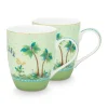 Jolie Set/2 Tassen Gross Goldene Punkte