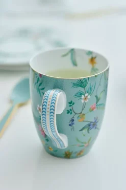 Jolie Tasse Gross Flowers Blau