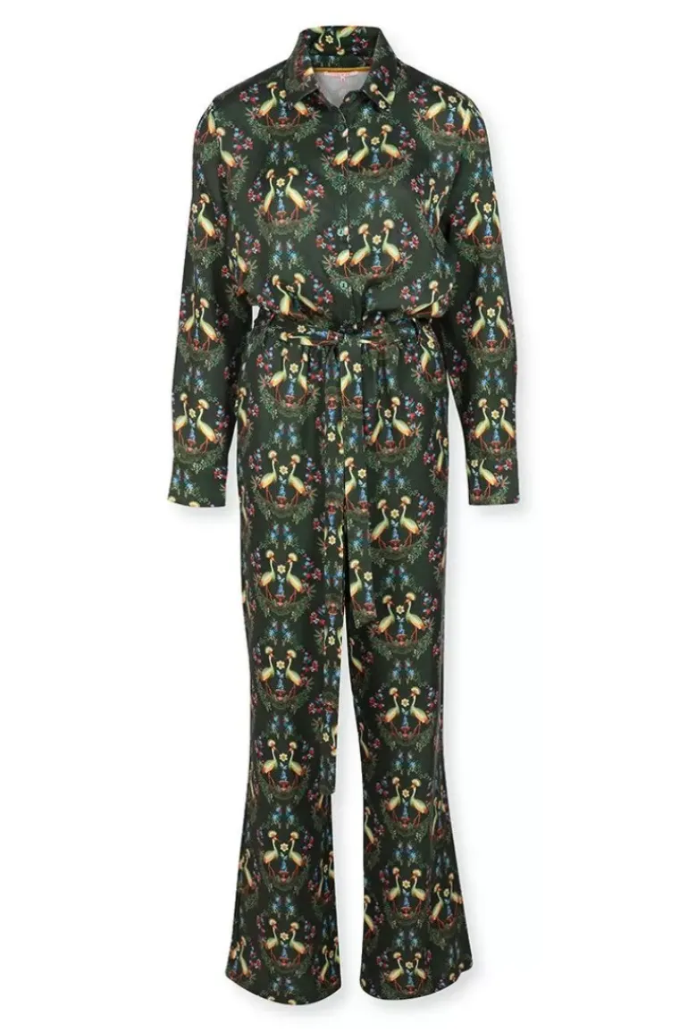 Jumpsuit Flirting Birds Grun