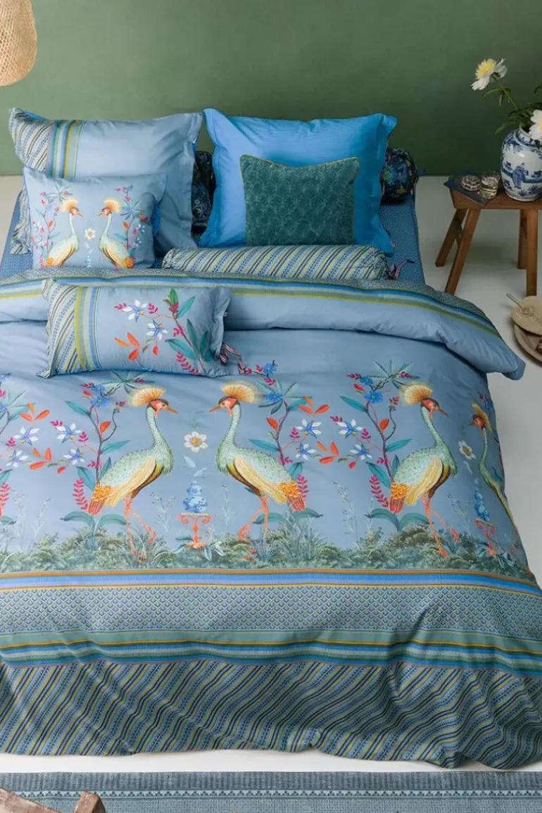 Kissenbezug Flirting Birds Blau