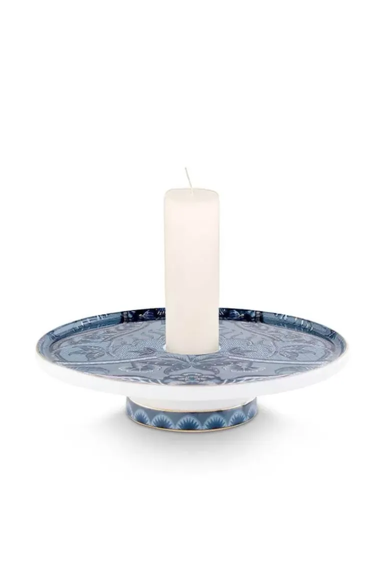 Kyoto Festival Kerze Schale Blau 14Cm