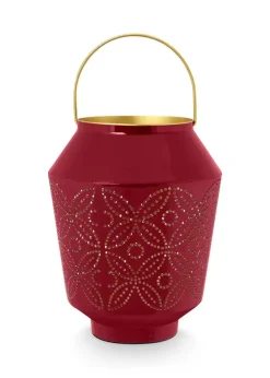 Laterne Emailliert Dunkel 29 Cm