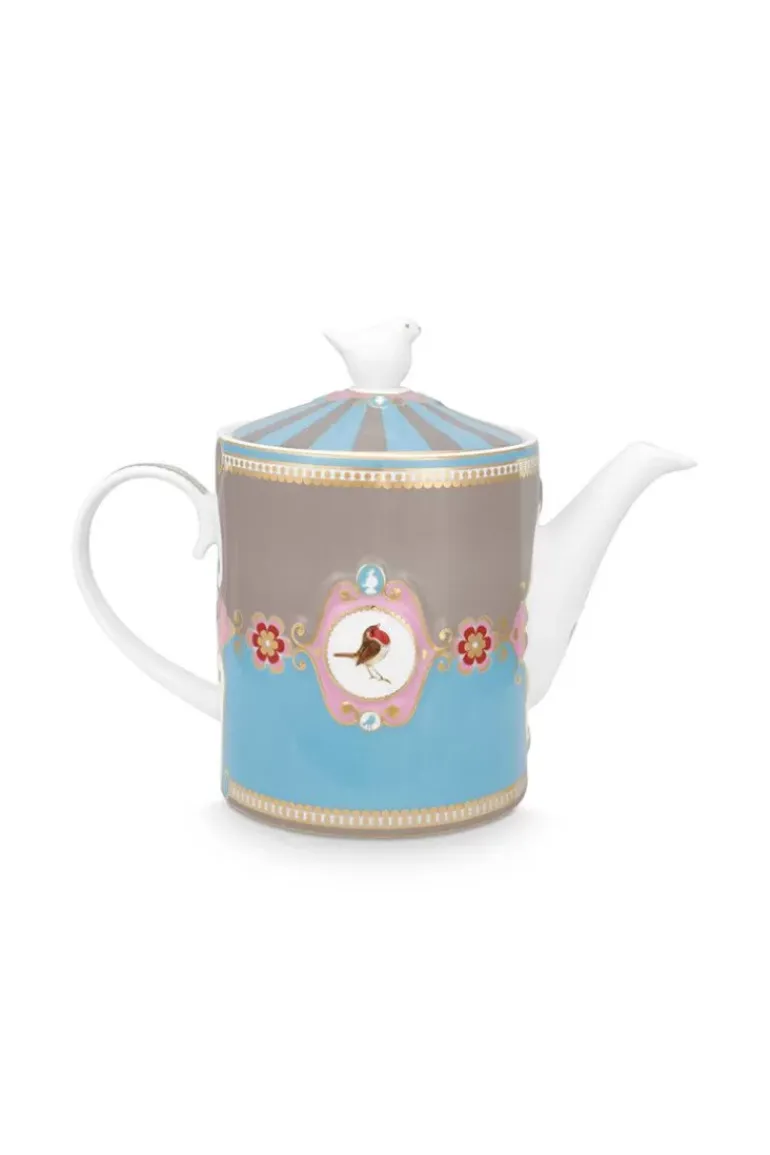Love Birds Teekanne Medium Blau/Khaki
