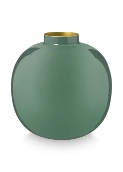 Metall Vase Dunkel 23 Cm