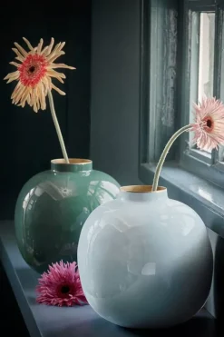 Metall Vase Dunkel 23 Cm