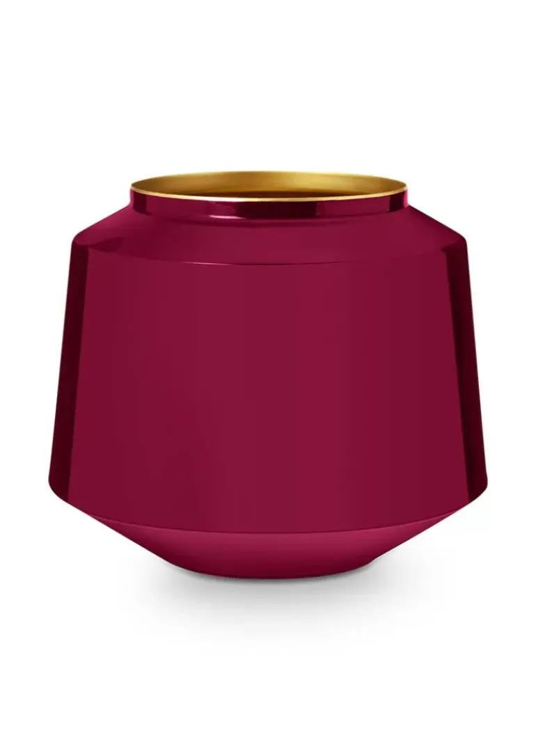 Metall Vase Dunkel 22 Cm