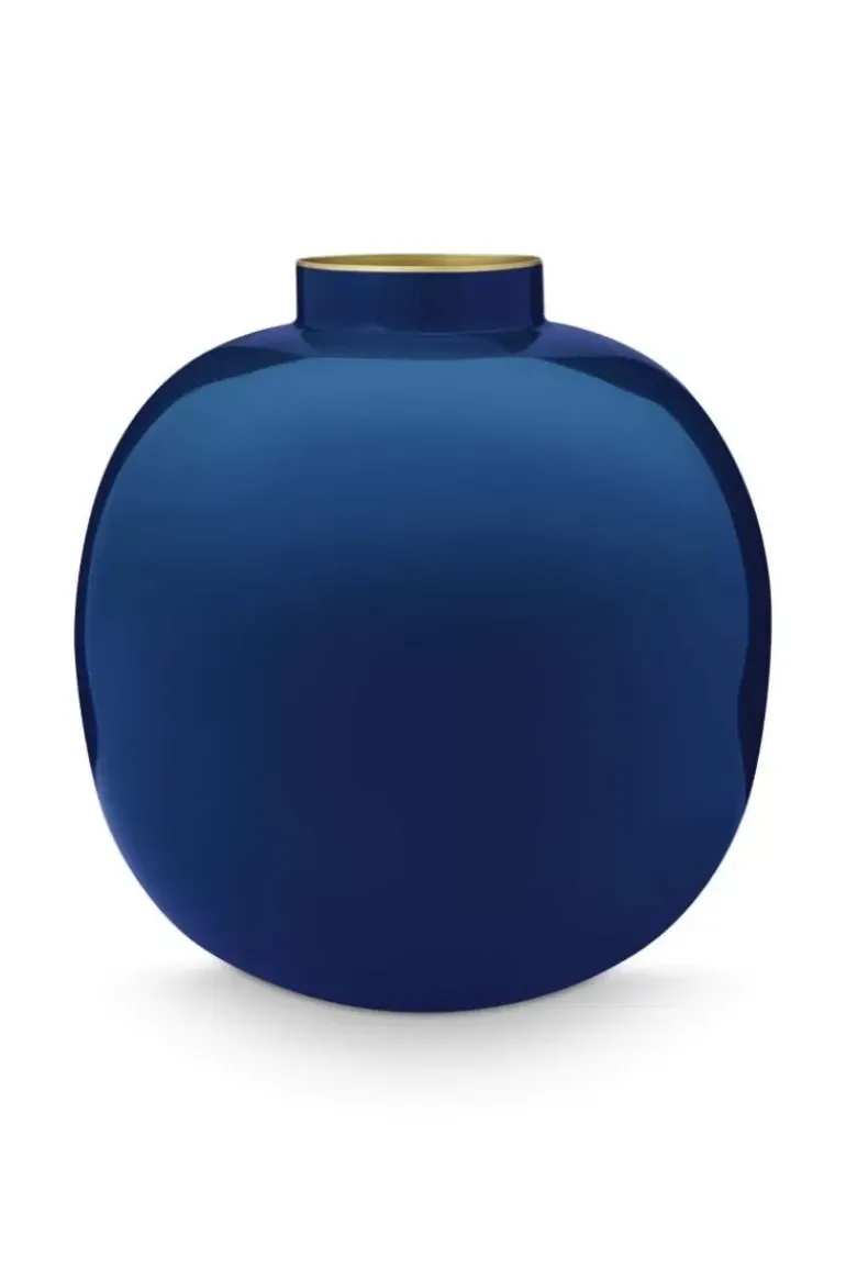 Metall Vase Dunkel 23 Cm