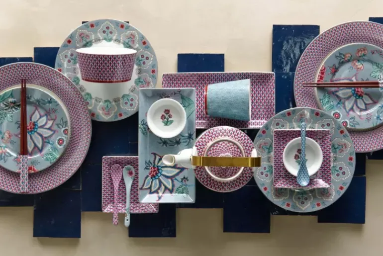 Oriental Flower Festival Set/4 Tassen