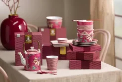 Oriental Flower Festival Set/4 Tassen Dunkel