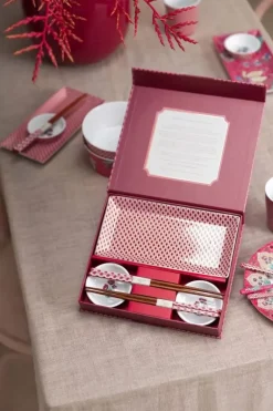 Oriental Flower Festival Set/6 Sushi Dunkel
