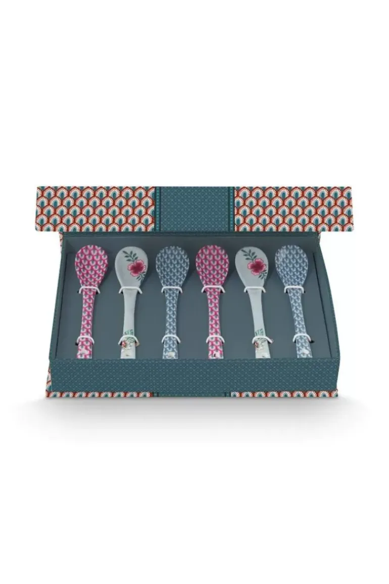 Oriental Flower Festival Set/6 Teeloffel