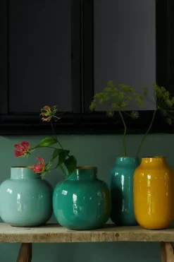 Ovale Metall Vase 30 Cm
