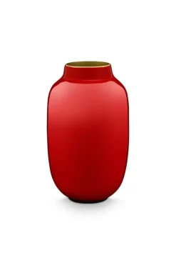 Ovale Mini Vase Rot 14 Cm