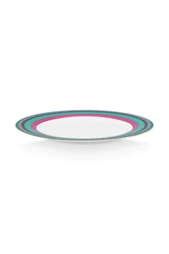 Pip Chique Stripes Frühstücksteller Rosa/Grun 23Cm