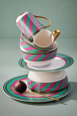 Pip Chique Stripes Schale Rosa/Grun 20.5Cm