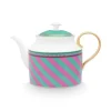 Pip Chique Stripes Teekanne Gross Rosa/Grun