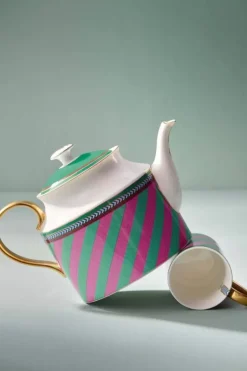 Pip Chique Stripes Teekanne Gross Rosa/Grun