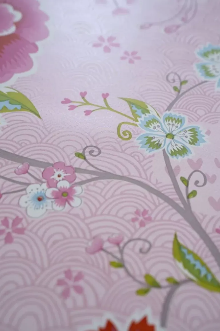Pip Studio Birds In Paradise Vliestapete Rosa