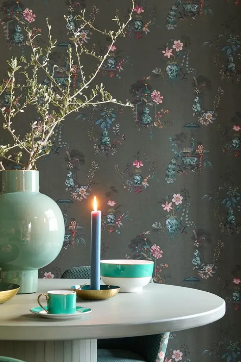 Pip Studio Chinese Porcelain Vinyltapete Dunkel