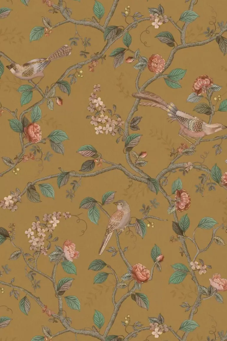 Pip Studio Good Nightingale Vliestapete Ocker