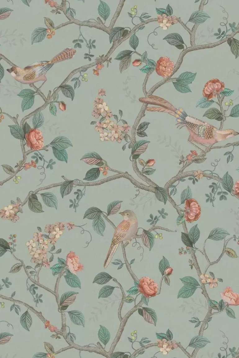Pip Studio Good Nightingale Vliestapete Hellblau/